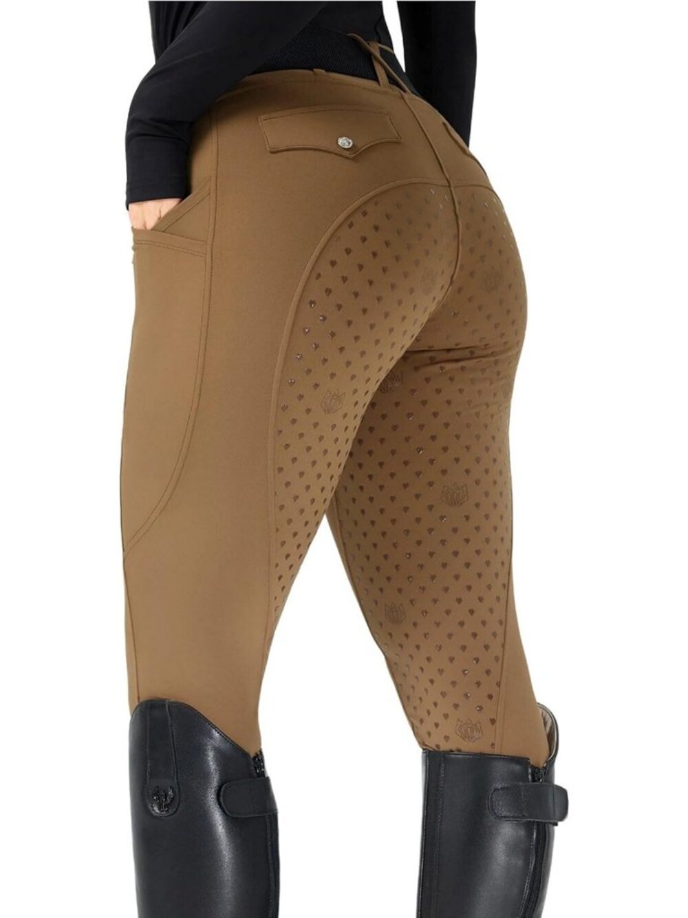 High-Waist Equestrian Breeches for Women | Full Seat Riding Tights with Pockets